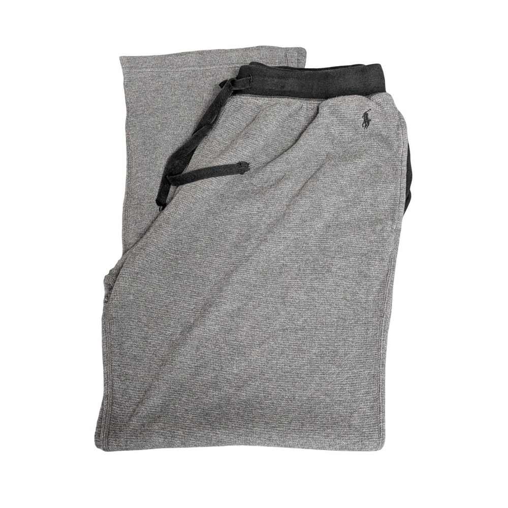Polo Ralph Lauren Waffle Knit Lounge Pants Mens XL‎ Gray Sleep Pajama Thermal